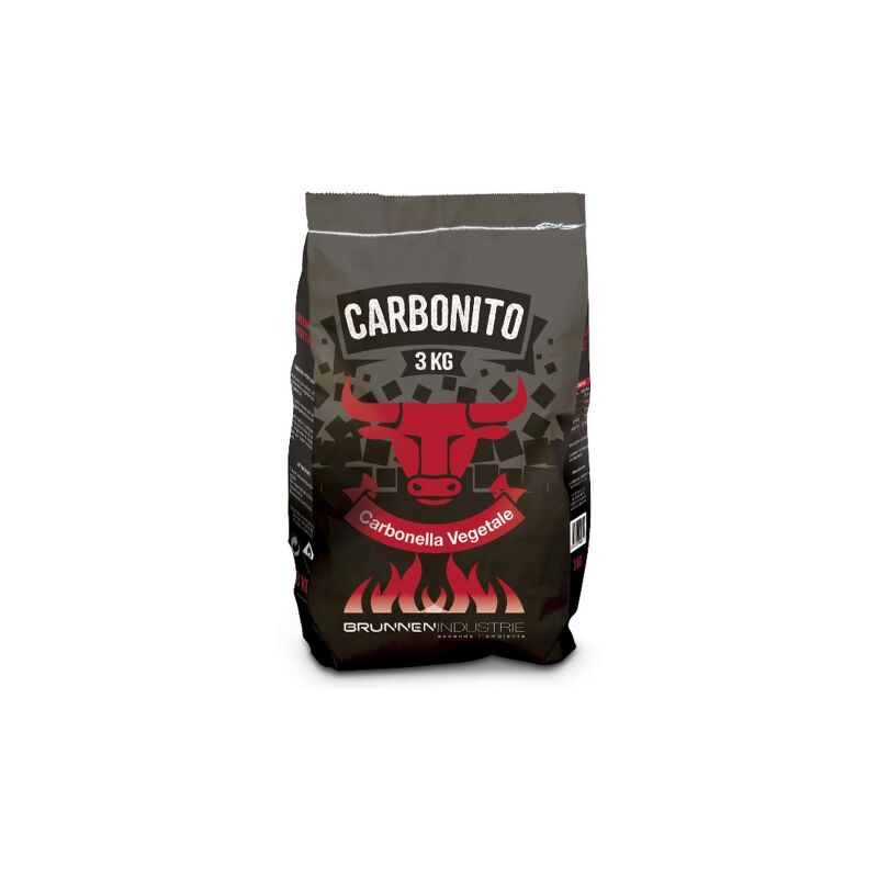 foto del prodotto industrie carbone vegetale carbonito 3 kg per barbecue brace e grill brunnen