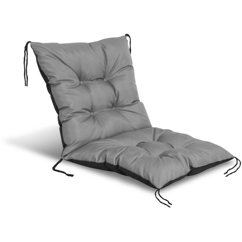 foto del prodotto cuscino da giardino 50x50x50 cm per sedia, impermeabile, grigio