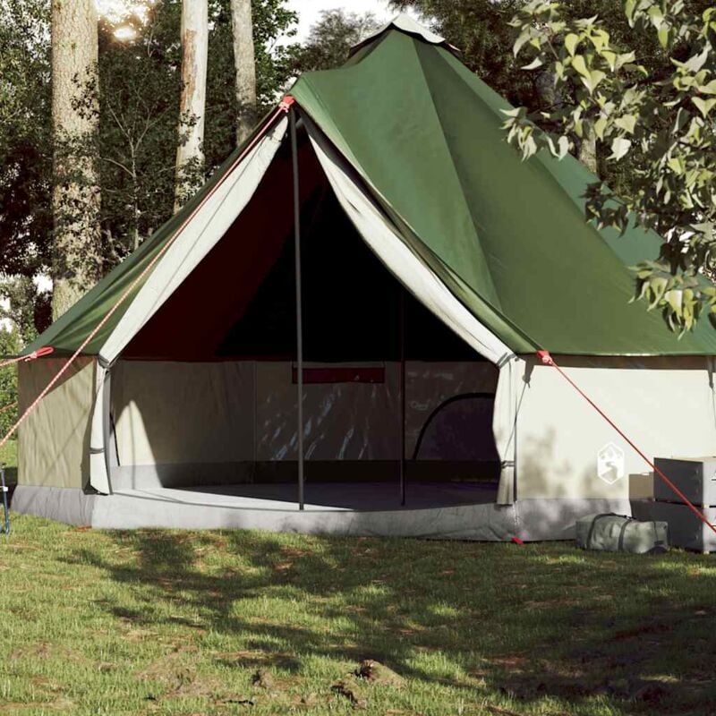 foto del prodotto vidaxl tenda familiare tipi per 10 persone verde impermeabile