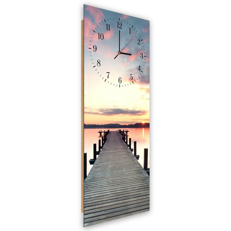foto del prodotto gbshop orologio da parete, ponte al tramonto 40x118