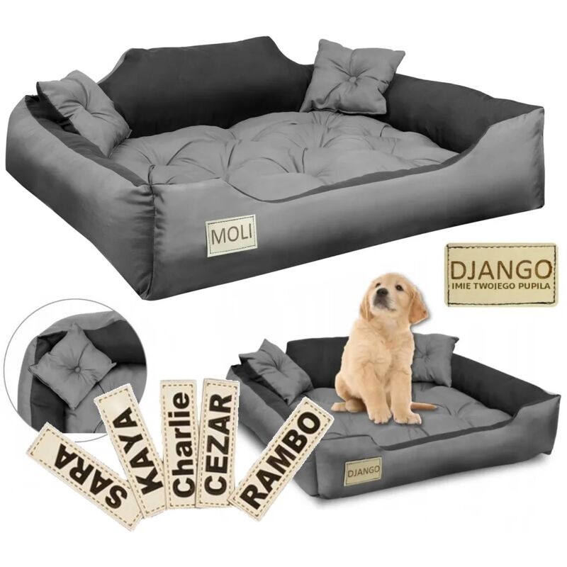 foto del prodotto letto per cani, box, 55x45 cm, personalizzato, grigio