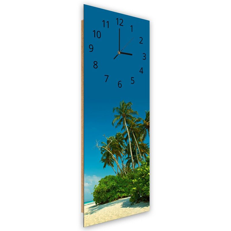 foto del prodotto gbshop orologio da parete, spiaggia tropicale 25x65