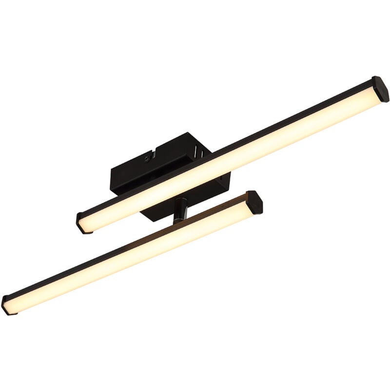 foto del prodotto plafoniera led orientabile plafoniera nera da soggiorno moderna, metallo plastica, 1x led 12w 860lm bianco caldo, l 50 cm