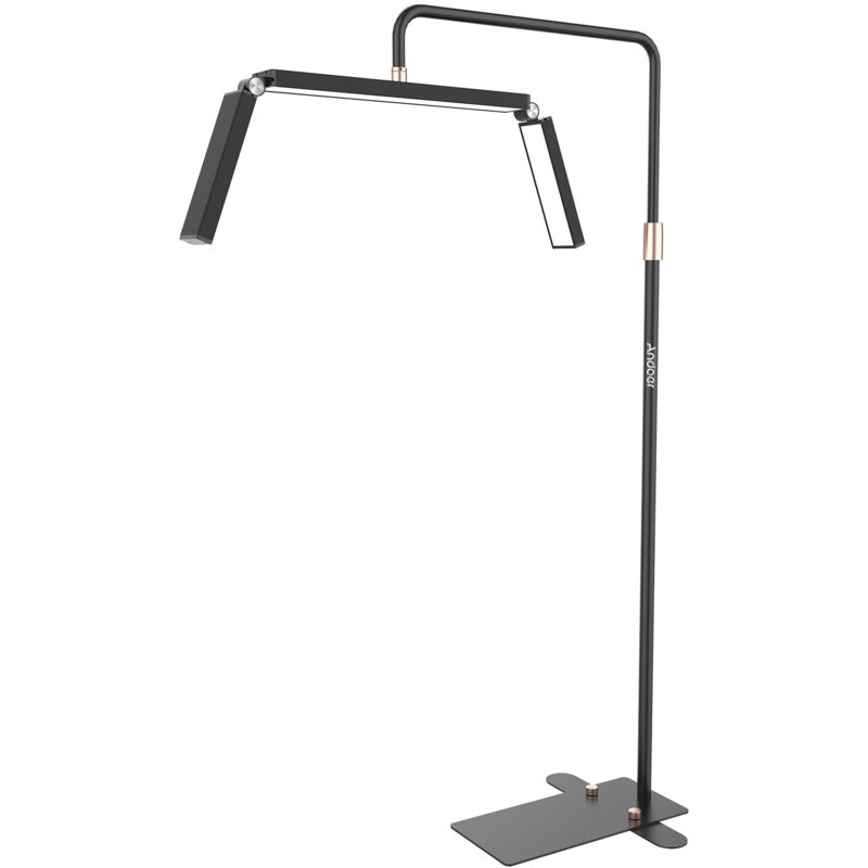 immagine 0 del prodotto tonysa luce video da pavimento a led da 40 w, luce di riempimento a forma di mezzaluna, dimmerabile 3200k 5600 con supporto in metallo regolabile,