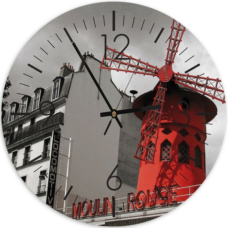 foto del prodotto gbshop orologio da parete, moulin rouge 60x60