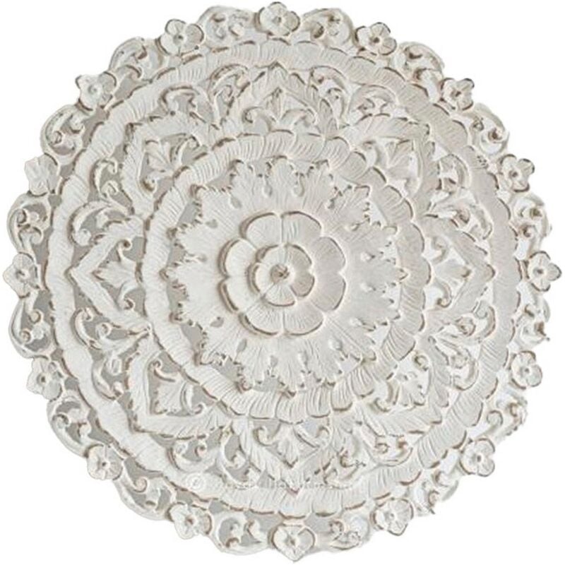 foto del prodotto wall decoration de wall white mandala wood mdf 90 x 2 x 90 cm brand ean 8424001993789 dkd home decor