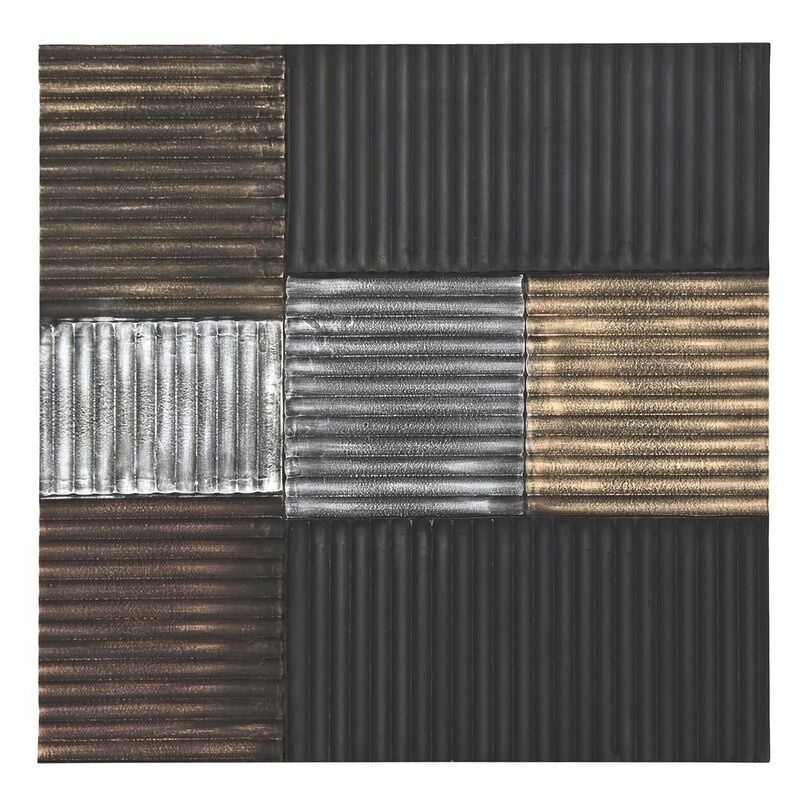 foto del prodotto decorazione da parete dkd homedecor black gold glamour modern mdf wood 91 x 3 x 91 cm 