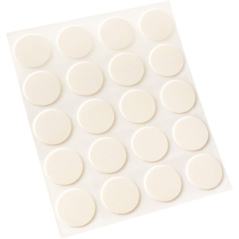 foto del prodotto adsamm 20 x copriforo autoadesivi ultrasottili panna 13 mm tondi cover adesivi per mobili e superfici adesivi coprivite per arredi