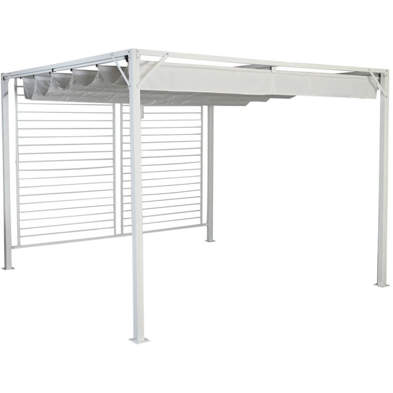 foto del prodotto pergola dkd home decor white 296 x 296 x 225 cm acciaio