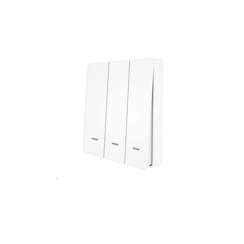 immagine 0 del prodotto mitepek meanwell telecomando interruttore rf 3 tasti, rf 433mhz, tuya, smart life, 3v con pile cr2032, 86x86x16mm, ip20, sh4493