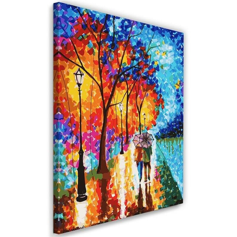 foto del prodotto gbshop quadro su tela, autunno alberi paesaggio 60x90