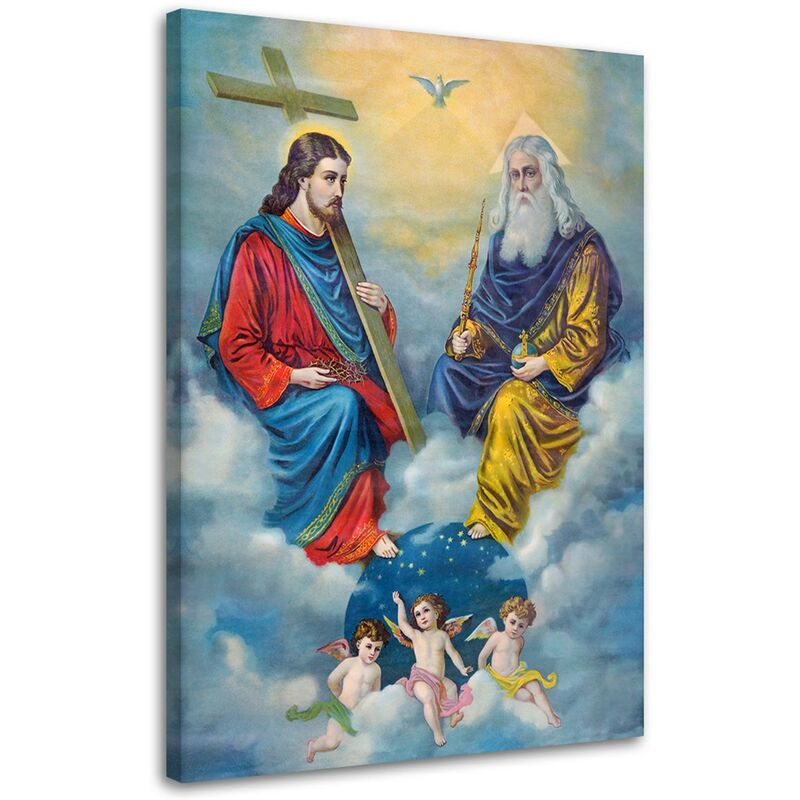 foto del prodotto gbshop quadro su tela, riproduzione della santa trinit 40x60