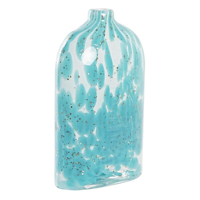 foto del prodotto vaso in vetro blu mediterraneo dkd home decor 12 x 7,5 x 21,5 cm