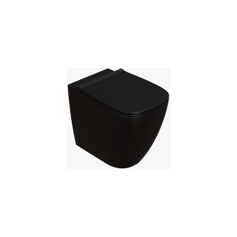 foto del prodotto genesis vaso filomuro 55x36 senzabrida nero opaco gn001ar ceramica globo