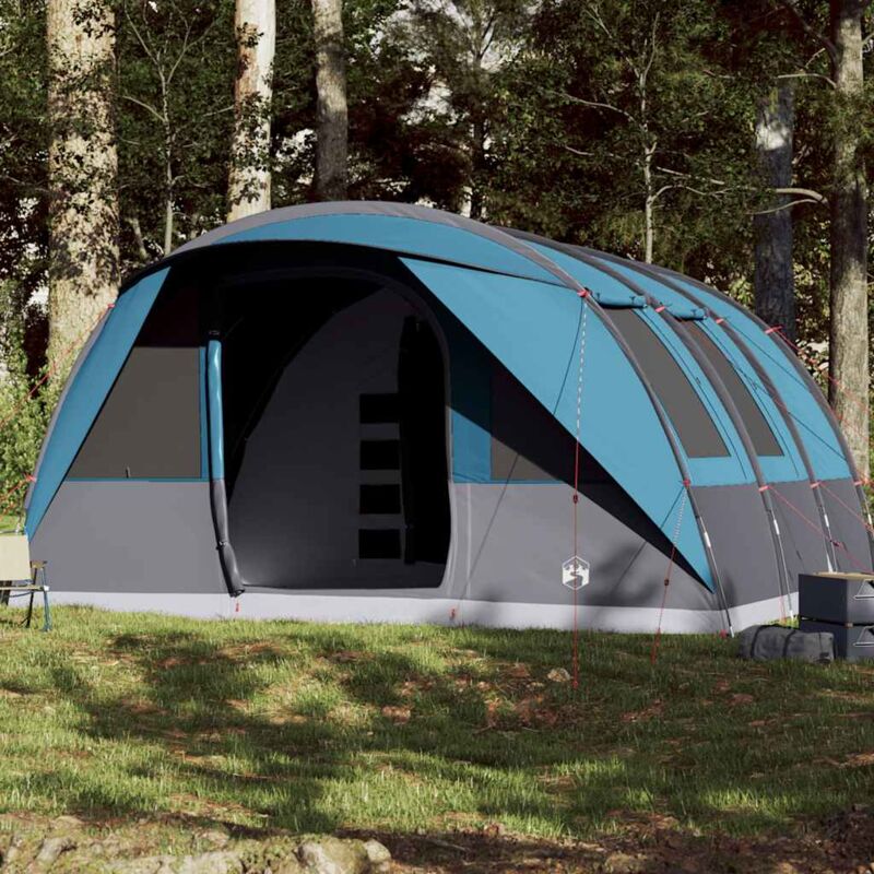 foto del prodotto vidaxl tenda familiare a tunnel per 7 persone blu impermeabile