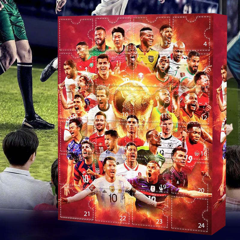 foto del prodotto calendario dell avvento di natale 2024 scatola a sorpresa per la coppa del mondo calendario dell avvento di natale perfetto per 24 giorni regalo a