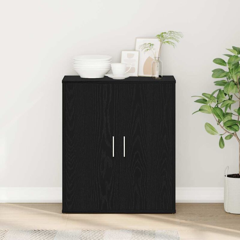 foto del prodotto vidaxl credenza rovere nero 60x31x70 cm in legno multistrato