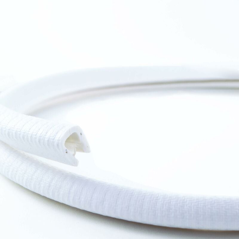foto del prodotto dksfjkl eutras 5 m protezione bordi 1,0 4,5 mm bianco si mantiene senza adesivo perfetto per la lamiera e la sicurezza industriale protegge