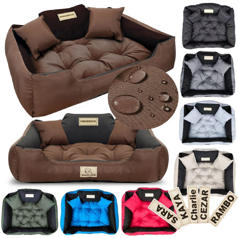 foto del prodotto letto per cani box kingdog 75x65 cm, personalizzato, impermeabile, marrone