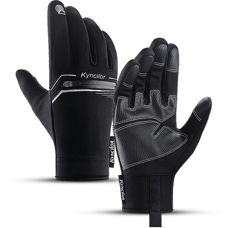 foto del prodotto tonchean guanti anti calore, guanti sportivi invernali, guanti da ciclismo caldi con touch screen, guanti antiscivolo antivento per moto, ciclismo,