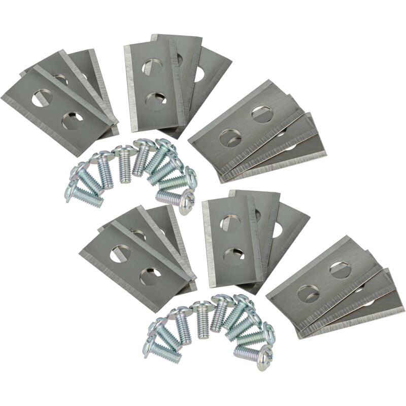 immagine 0 del prodotto 18x lama di ricambio compatibile con worx landroid wr141e, wr142e, wr143e, wr153e tagliaerba argento, in acciaio vhbw