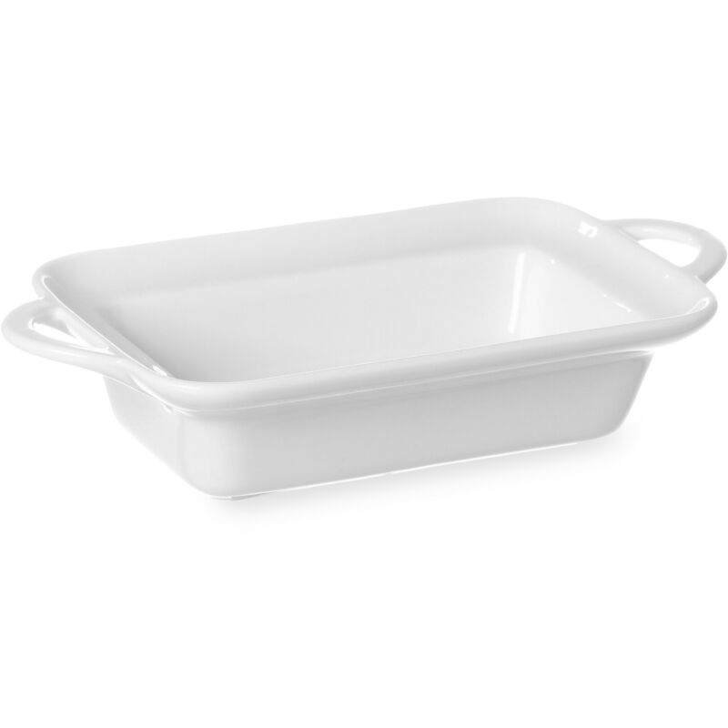 foto del prodotto teglia rettangolare con manici 260x185x55mm porcellana bianca hendi 784129