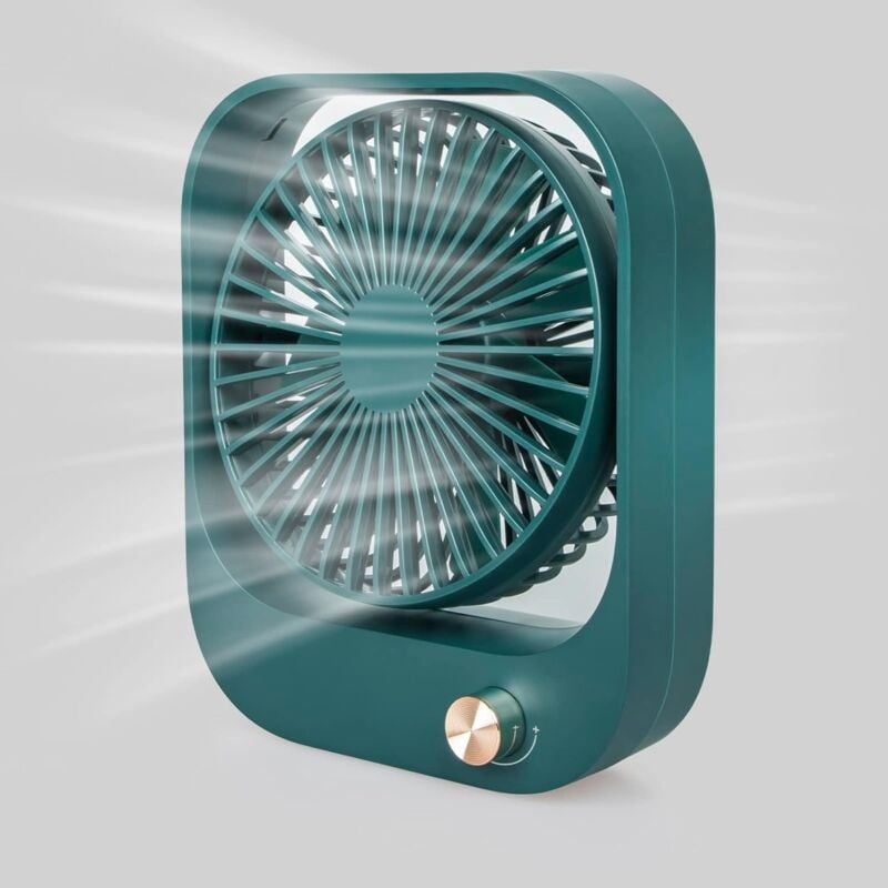 foto del prodotto fortuneville ventilatore da scrivania, potente ventilatore da scrivania silenzioso, ventola di circolazione dell aria, angolo di inclinazione