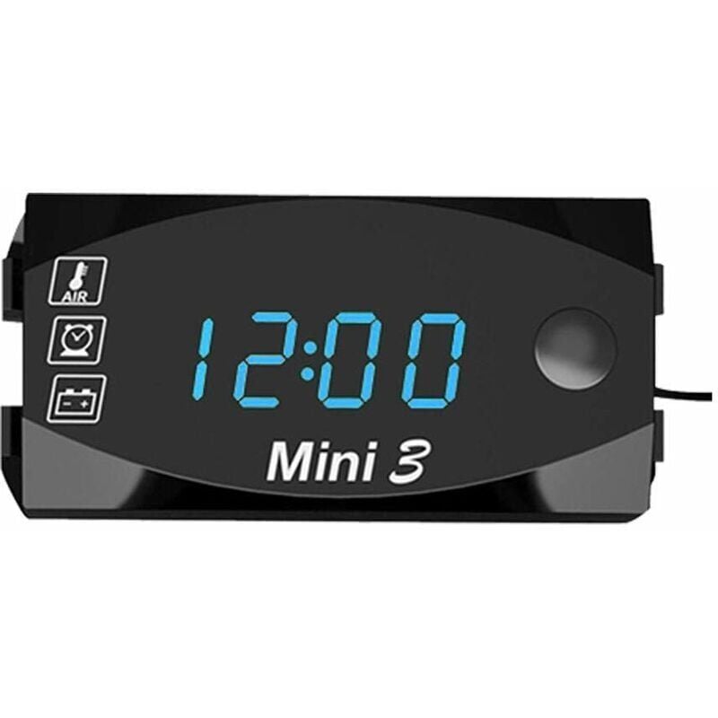 foto del prodotto alovez misuratore digitale per moto misuratore universale per moto, termometro elettronico per orologio da moto da 6 v a 30 v, voltmetro,