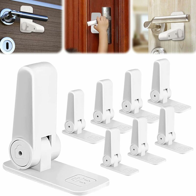foto del prodotto alovez serratura porta serratura di sicurezza a 8 pezzi, serratura per finestra per bambini, serratura per porta per bambini, serratura per