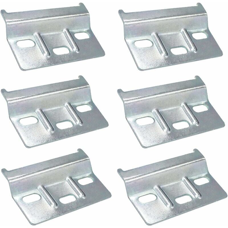 foto del prodotto piastra di montaggio per asta appendiabiti, supporto per armadi e mobili, 6 pezzi, asta appendiabiti per mobili, 64 mm, per mobili da cucina,
