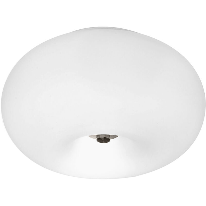 foto del prodotto plafoniera contemporanea optica acciaio nichel satinato 2 luci e27