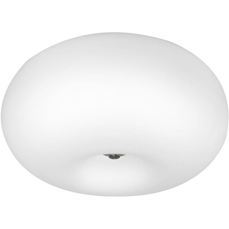 foto del prodotto plafoniera contemporanea optica acciaio nichel satinato 2 luci e27 ip20