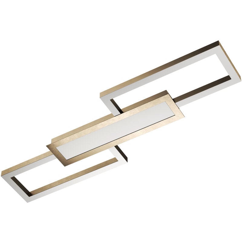 foto del prodotto eglo plafoniera moderna monirote acciaio nichel satinato luce led integrato 37w