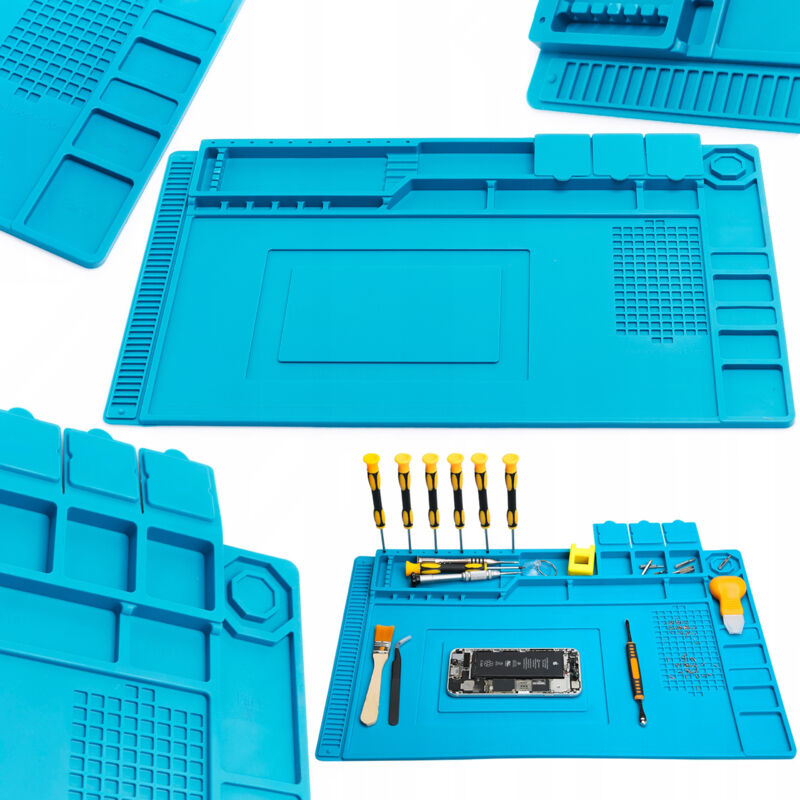 foto del prodotto tappetino antistatico in silicone blu 450x300mm te 501