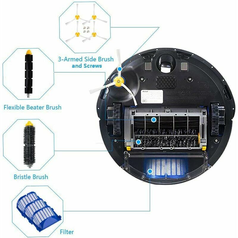 foto del prodotto alovez set di accessori per spazzole di ricambio per irobot roomba serie 600 610 614 620 625 630 635 640 645 650 655 660 665 670 671 680 690 691