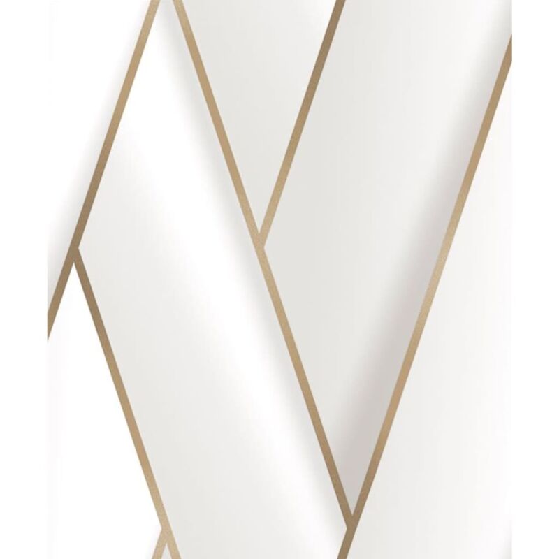 foto del prodotto dutch wallcoverings carta da parati geometric bianco e oro