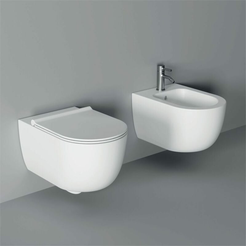 foto del prodotto alice ceramica sanitari unica sospesi salvaspazio senza brida cm. 50x35 con