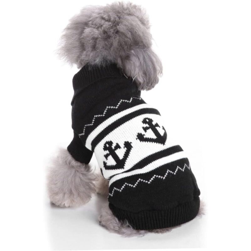 foto del prodotto linjou maglioni natalizi per cani, maglioni per animali domestici, abbigliamento natalizio per cani, maglioni di lana per cani, vestiti invernali