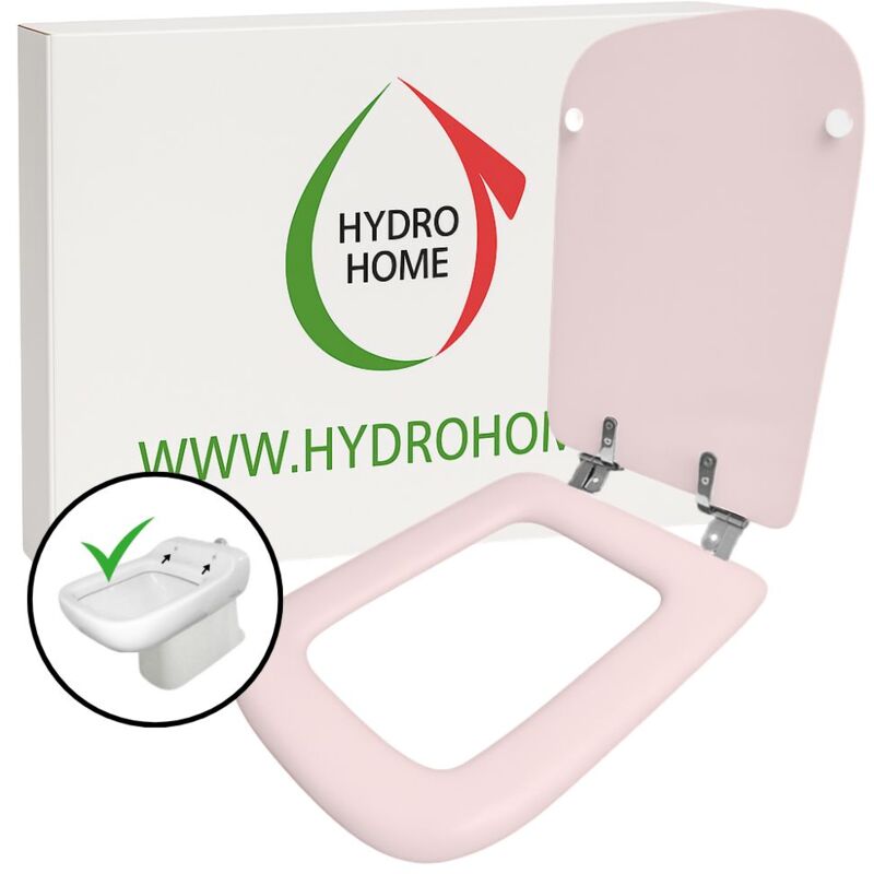 foto del prodotto copriwater conca ideal standard legno rivestito resina poliestere come originale rosa sussurrato
