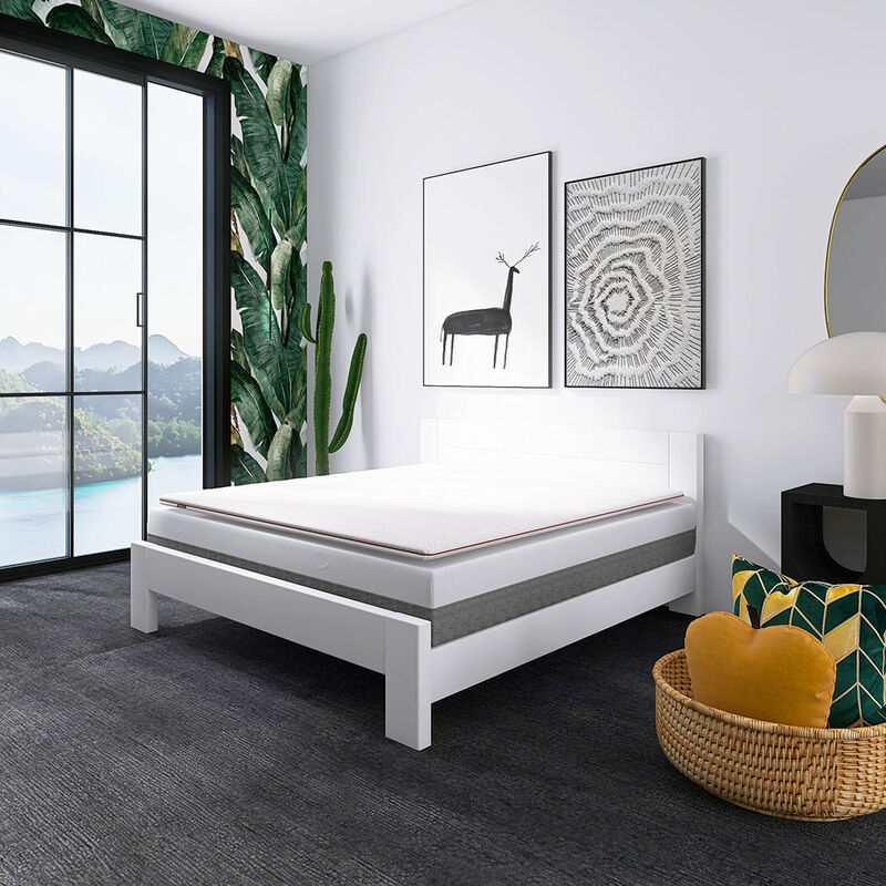 immagine 0 del prodotto aladino topper memory foam composizione 9 zone taglia 120 x 190 spessore 7 cm