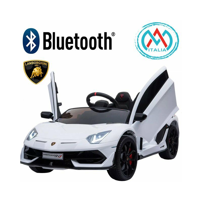 foto del prodotto mini auto per bambini lamborghini aventador white de white de