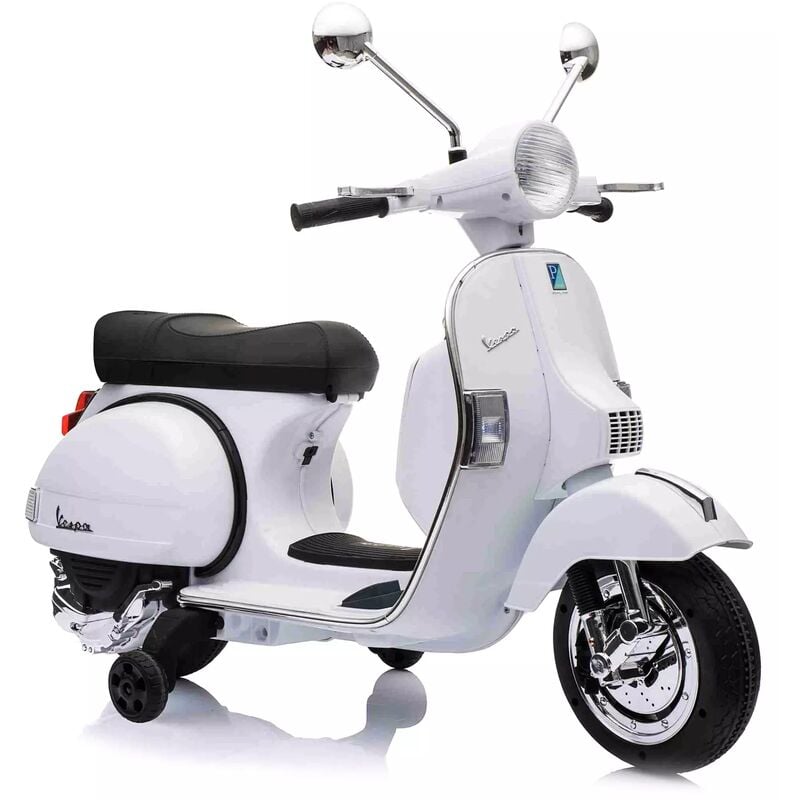 foto del prodotto mini moto per bambini vespa px 150 full white de white de
