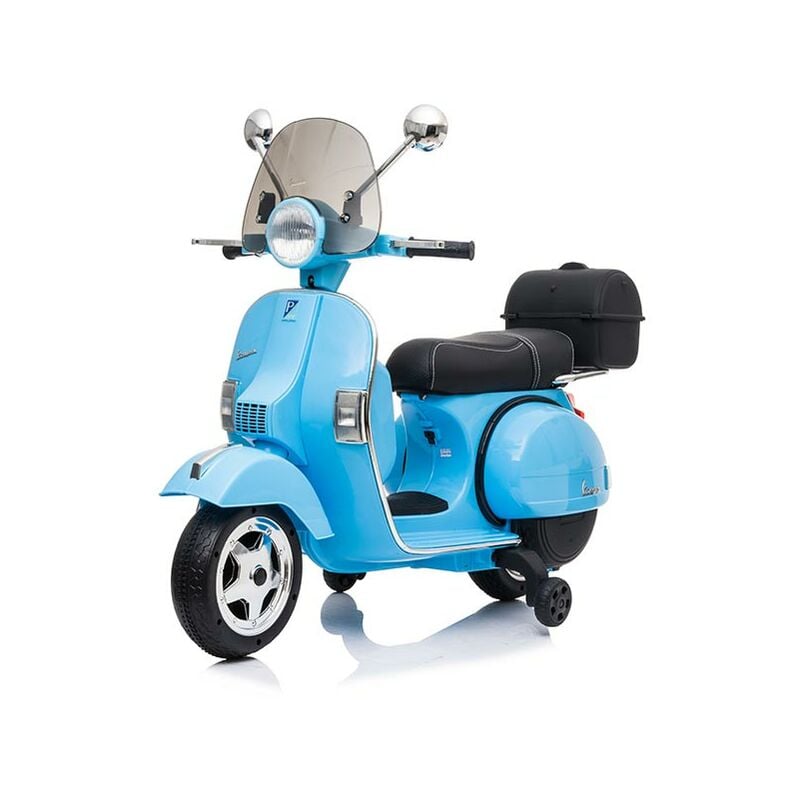 foto del prodotto mini moto per bambini vespa px 150 full blue de blue de