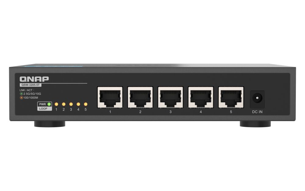 immagine 0 del prodotto qnap qsw 3205 5t switch di rete non gestito 10g ethernet 100 1000 10000 desktop nero