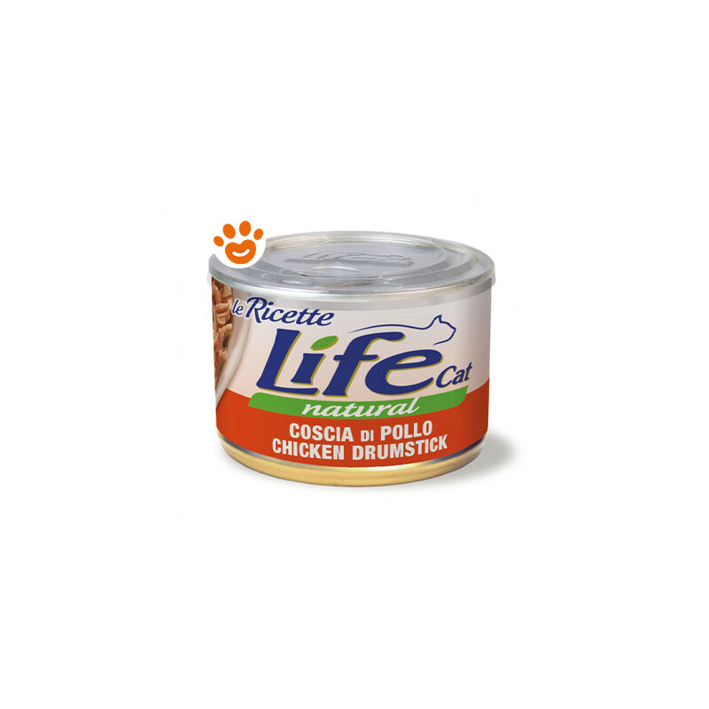 foto del prodotto life cat natural coscia di pollo life cat natural coscia di pollo lattina da 150 gr