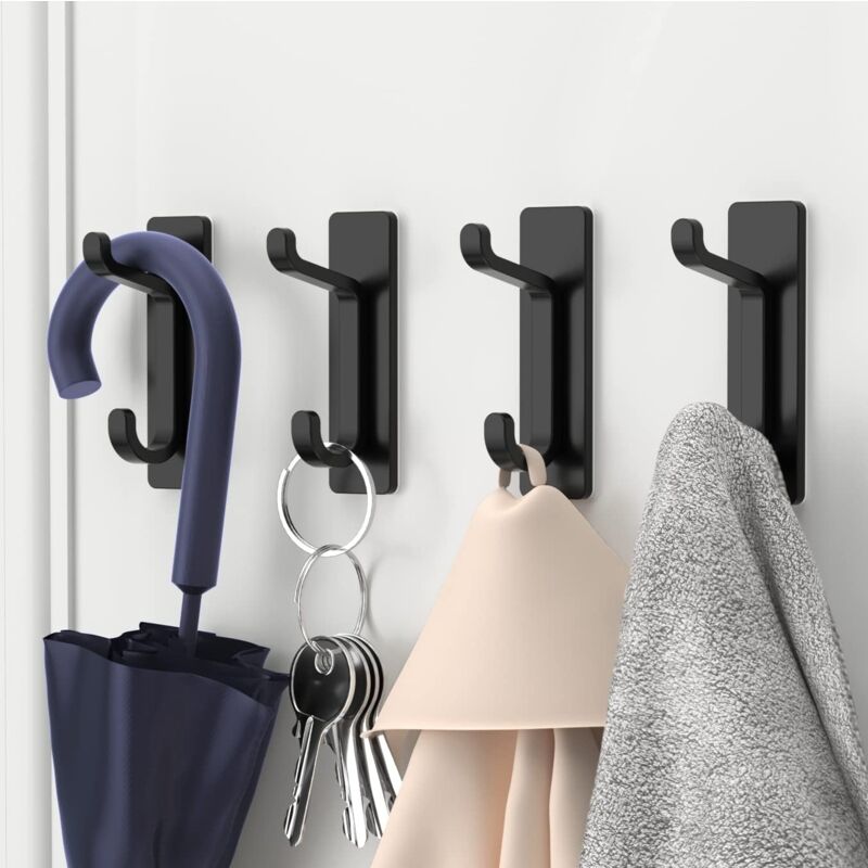 foto del prodotto tonchean gancio adesivo da parete, portasciugamani da bagno, appendiabiti da cucina, appendiabiti adesivo, montaggio a parete senza forare,