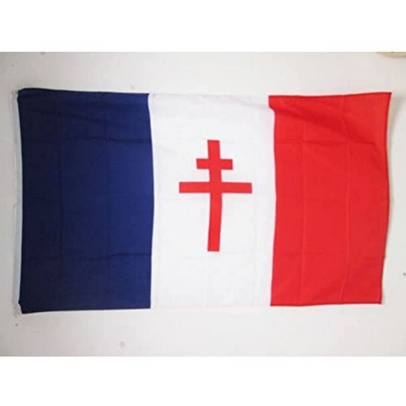 foto del prodotto az flag bandiera francia libera 1940 1944 150x90cm bandiera movimento france libre de gaulle 90 x 150 cm