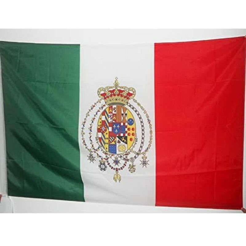 foto del prodotto az flag bandiera regno delle due sicilie 1860 1861 90x60cm bandiera siciliana italia 60 x 90 cm foro per asta