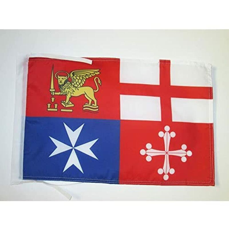foto del prodotto az flag bandiera italia quattro repubbliche marinare 45x30cm bandierina italiana 30 x 45 cm cordicelle