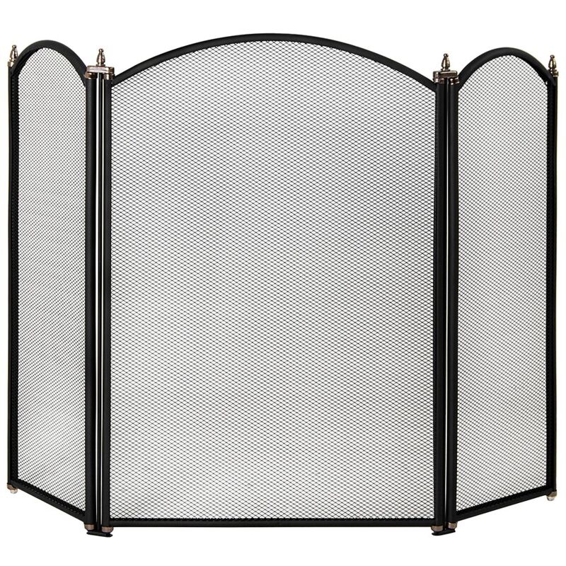 foto del prodotto home discount, parafuoco e para scintille a 3 pannelli, modello selby, colore nero